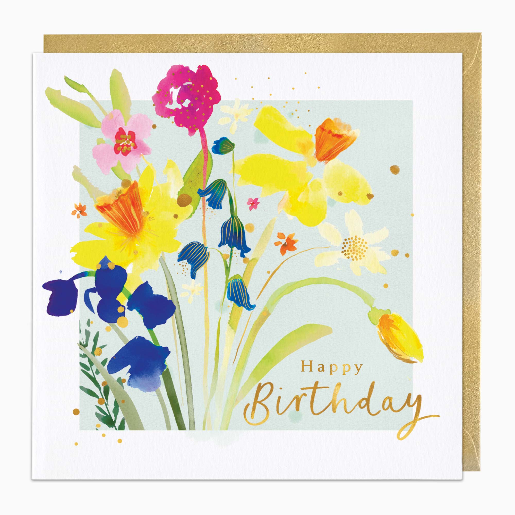 Greeting Card-H032 - Daffodil Birthday Card-Whistlefish