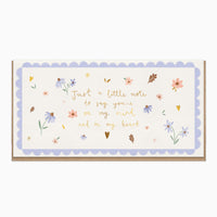 Greeting Card-H224 - Dainty Floral Just To Say Card-Whistlefish