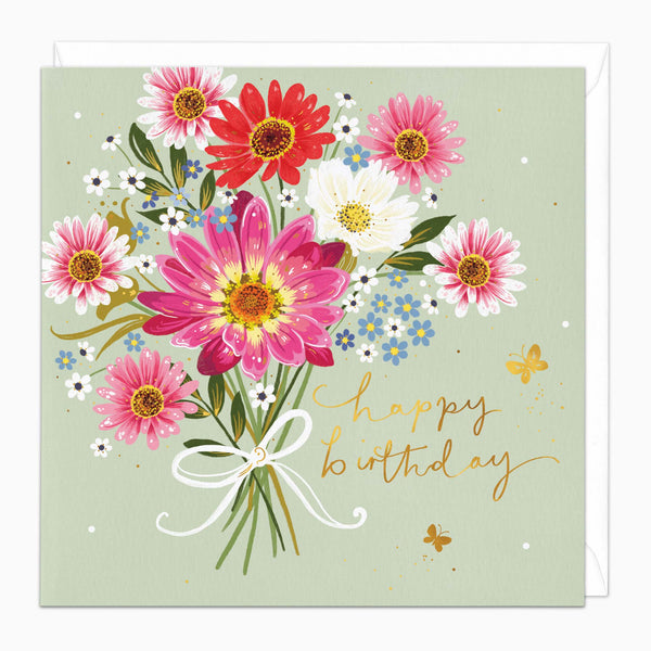 Greeting Card-G607 - Daisy Bunch Birthday Card-Whistlefish