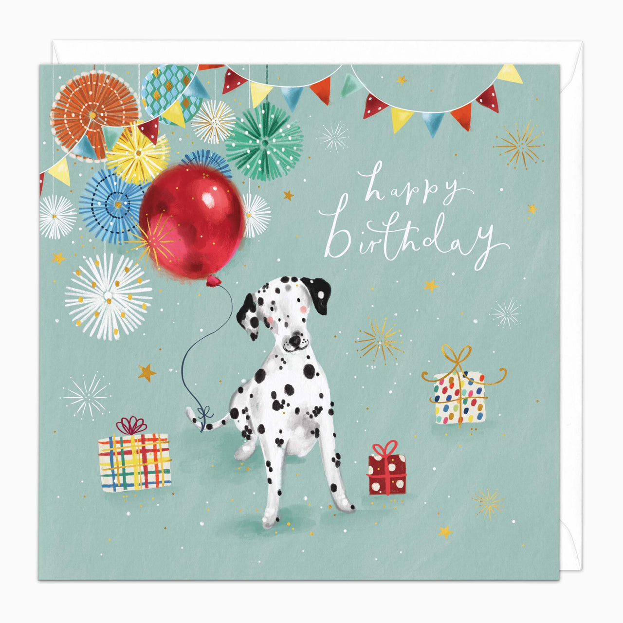 Greeting Card-H126 - Dalmatian Birthday Card-Whistlefish