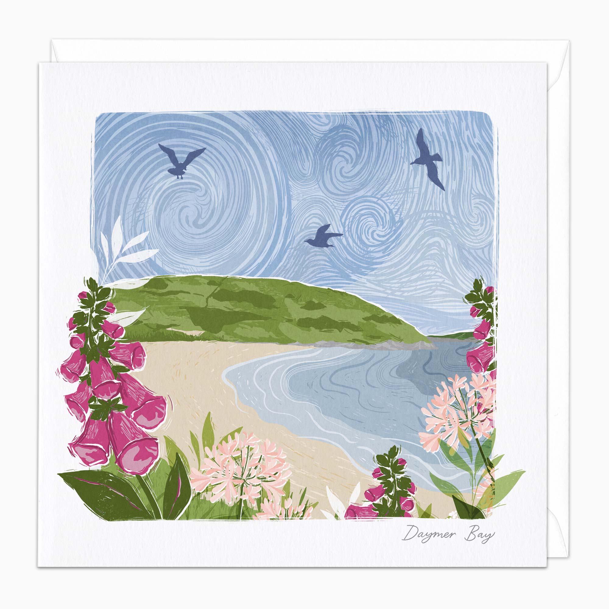 Greeting Card-G580 - Daymer Bay Art Card-Whistlefish