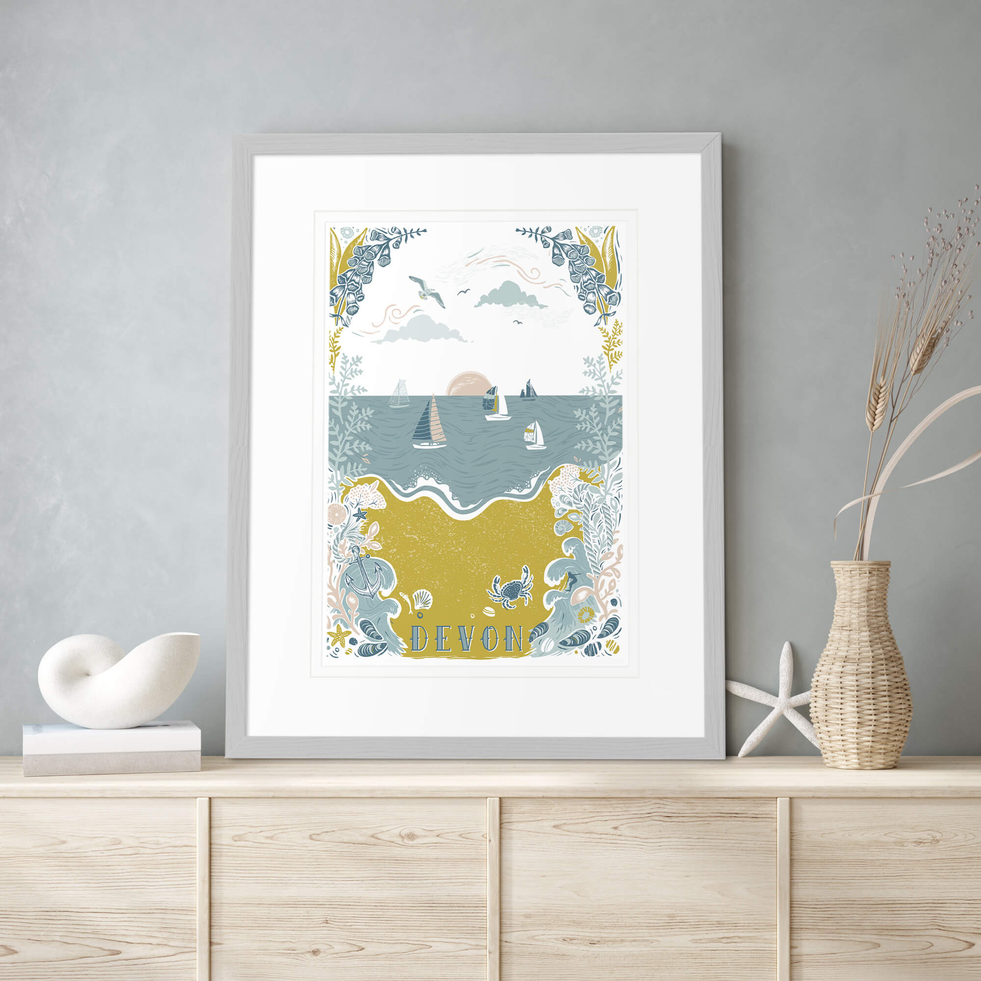 Framed Print-WF833F - Devon Lino-Whistlefish