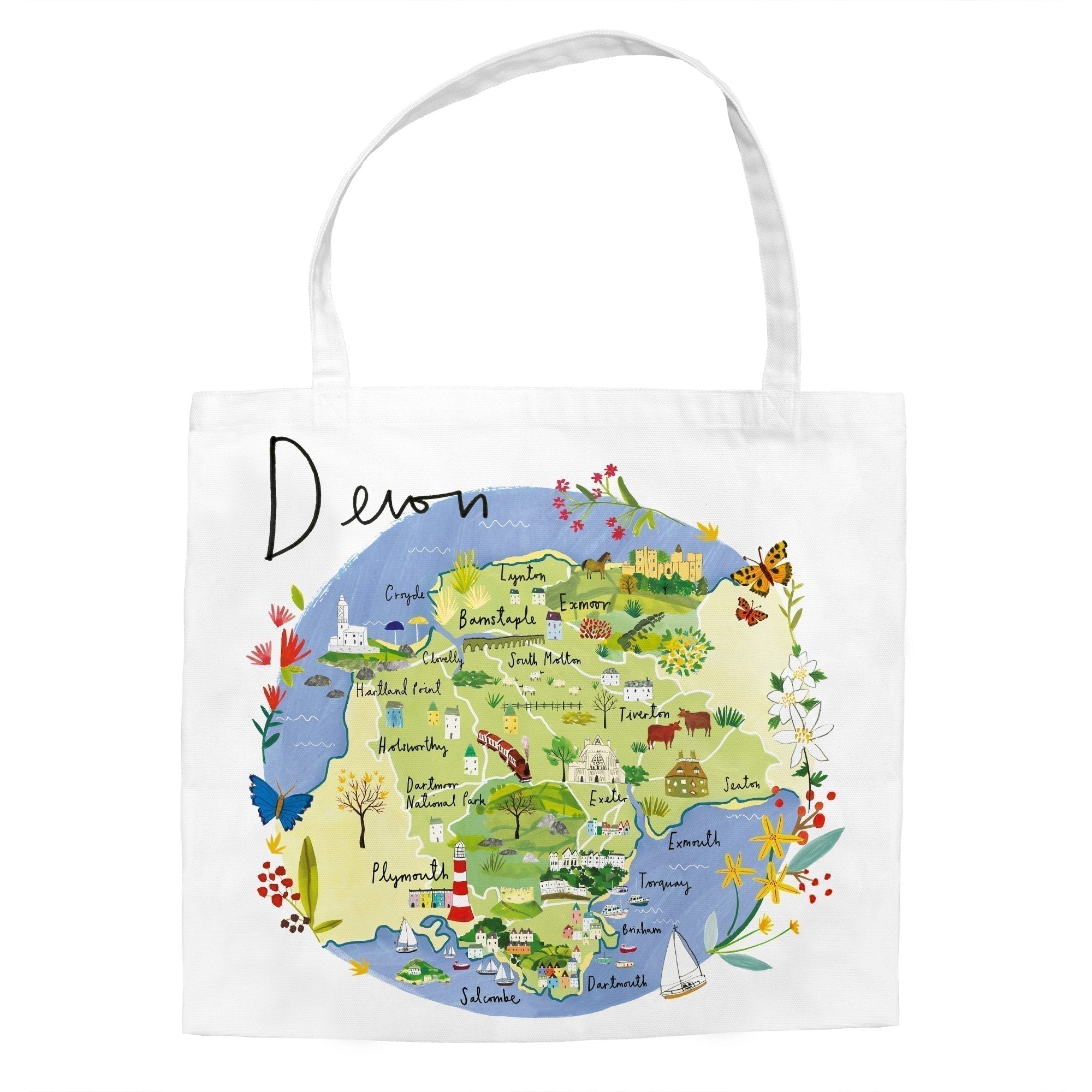CR04TB Devon Map Tote Bag