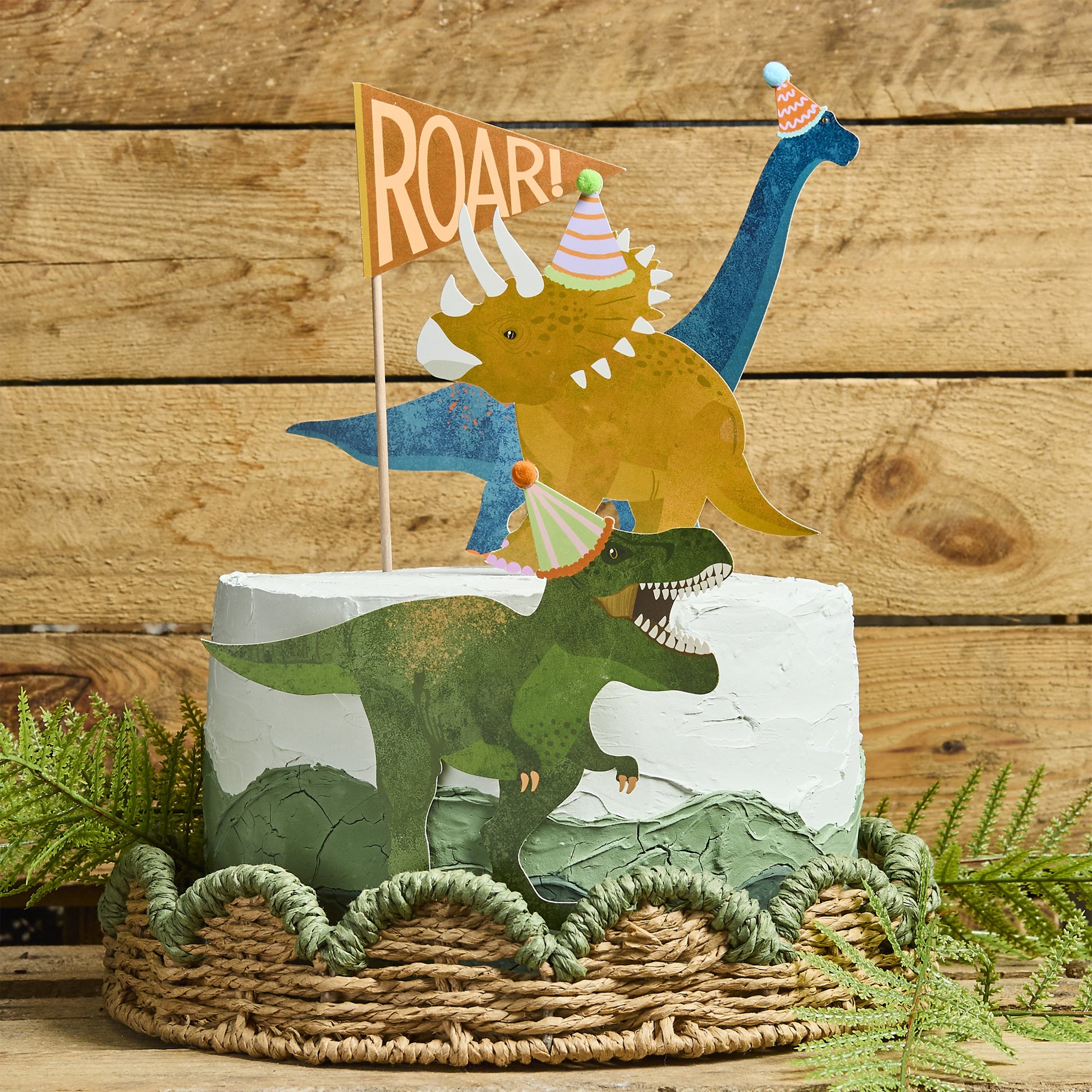 Cake Topper-HBPD106 - Dinosaur Cake Topper Set-Hootyballoo