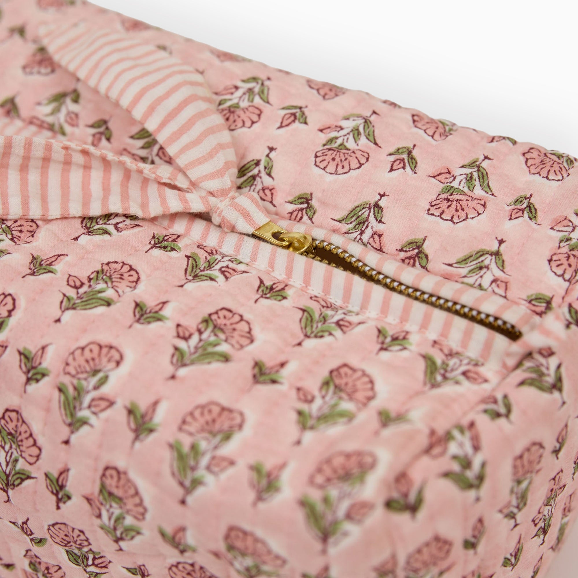 Cosmetic Bag-TOILBP03 - Ditsy Floral Blush Large Cosmetic Bag-Paper Mirchi