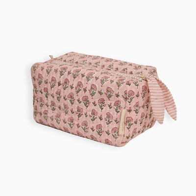 Ditsy Floral Blush Large Cosmetic Bag - Whistlefish