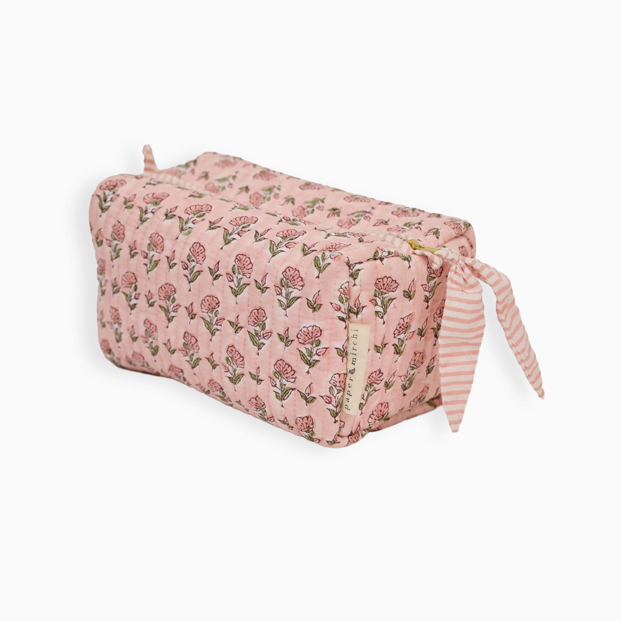 Cosmetic Bag-TOILBP02 - Ditsy Floral Blush Medium Cosmetic Bag-Paper Mirchi