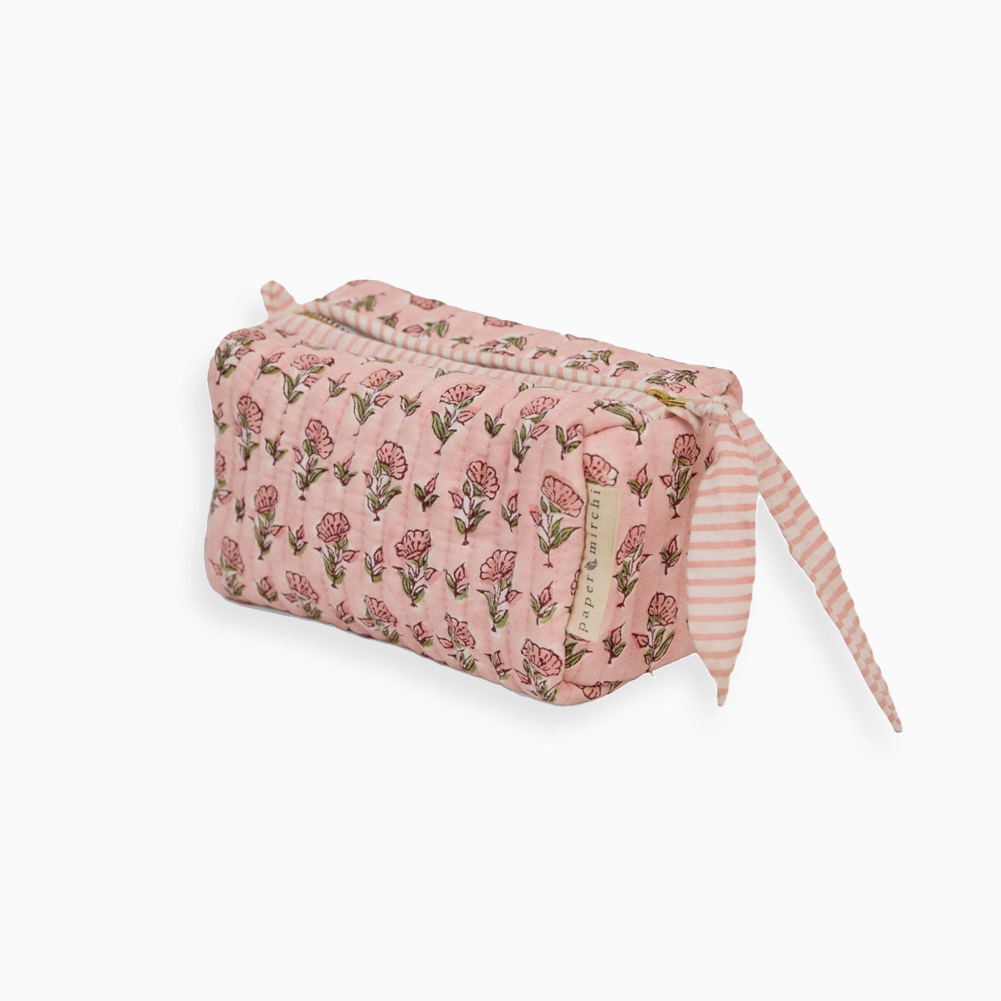 Cosmetic Bag-TOILBP01 - Ditsy Floral Blush Small Cosmetic Bag-Paper Mirchi