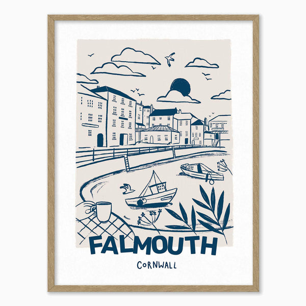 Framed Print-WF1079F - Falmouth Large Framed Print-Whistlefish
