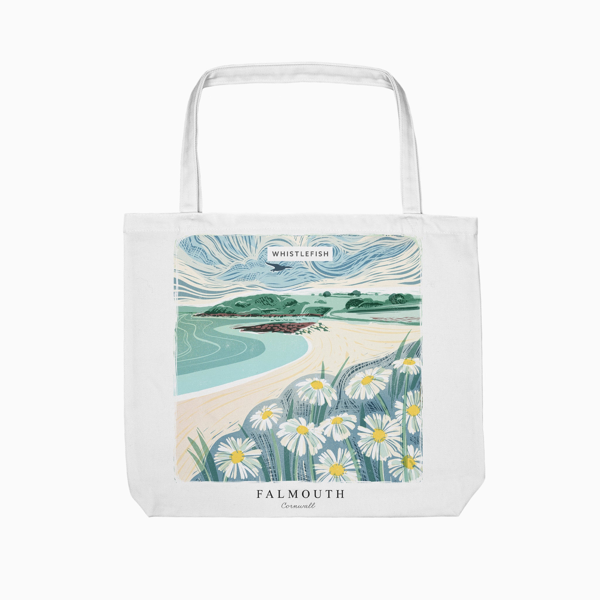 Tote Bag-WTB61 - Falmouth Cornish Linos Tote Bag-Whistlefish