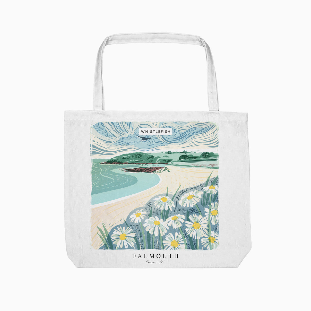 Tote Bag-WTB61 - Falmouth Cornish Linos Tote Bag-Whistlefish