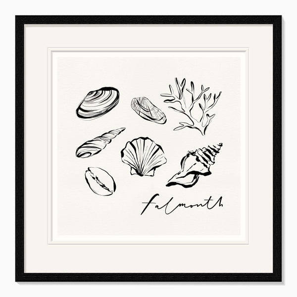 Framed Print-WF1105F - Falmouth Shells Framed Print-Whistlefish