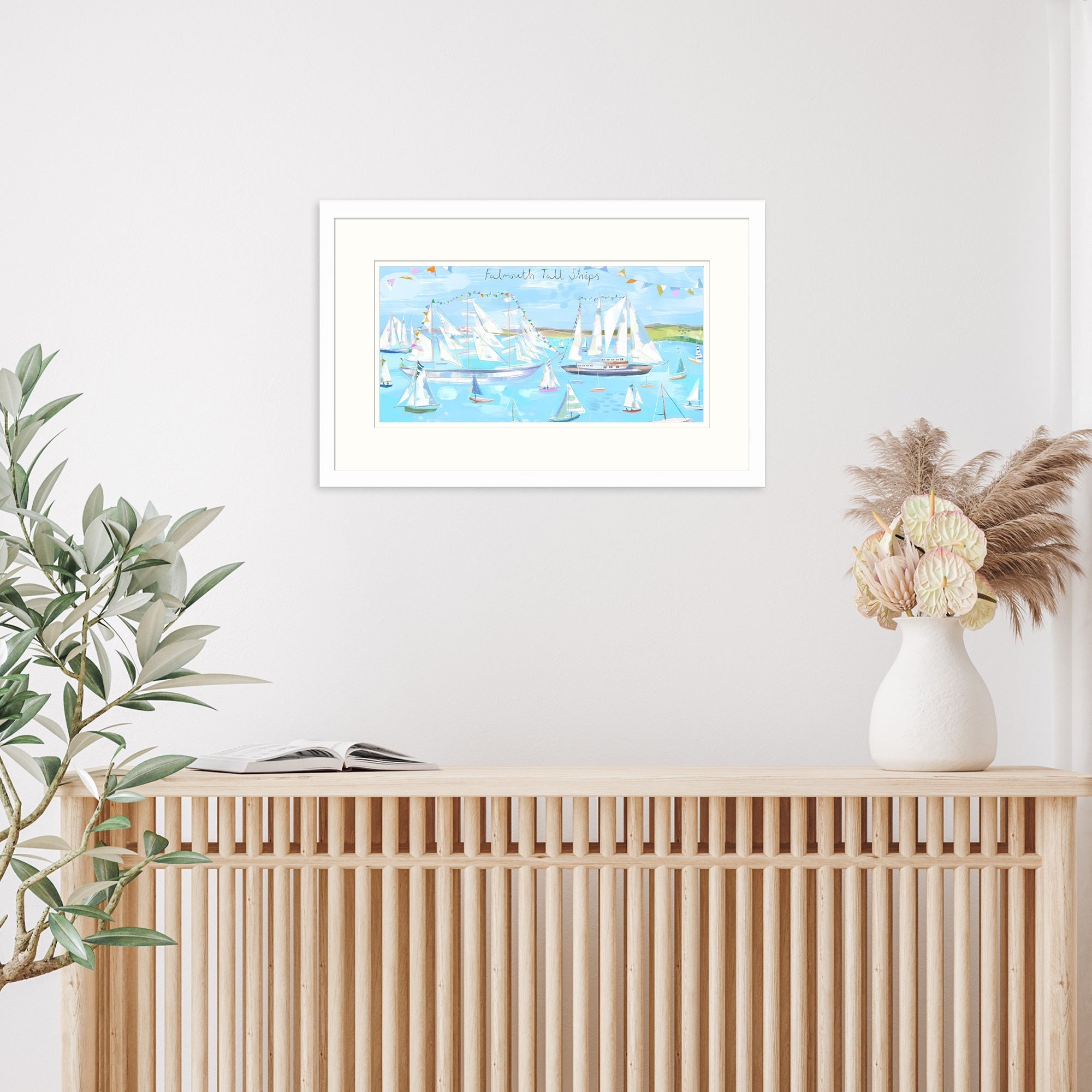 Framed Print-WF889F - Falmouth Tall Ships Small Framed Print-Whistlefish