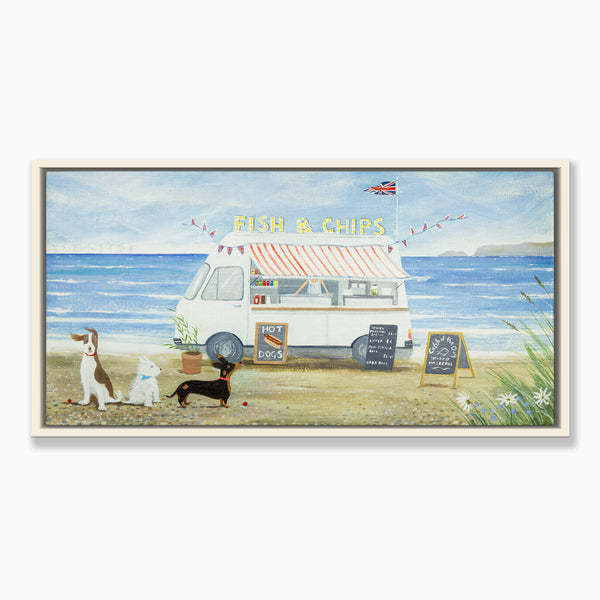 Canvas-HCC356F - First In Line Framed Canvas-Hannah Cole
