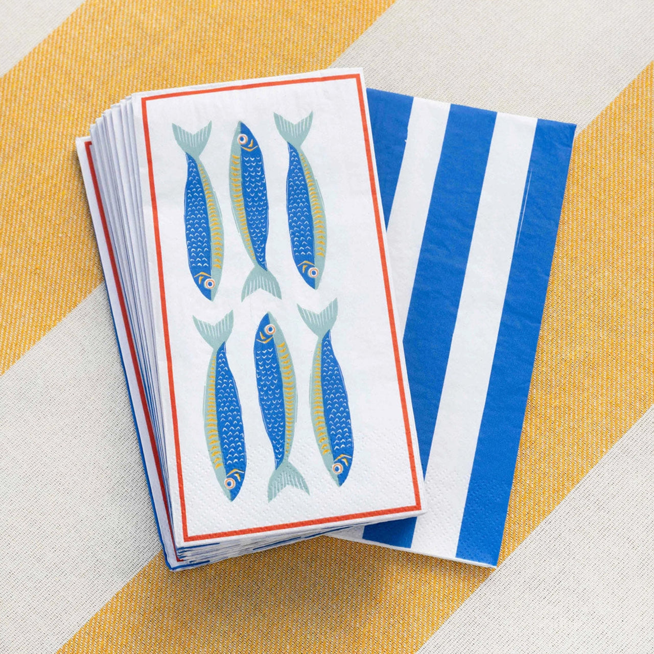 Paper Napkins-LONGNAP-FISH - Fish Paper Napkins 16 Pack-Talking Tables