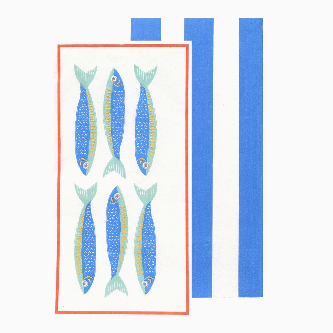Paper Napkins-LONGNAP-FISH - Fish Paper Napkins 16 Pack-Talking Tables