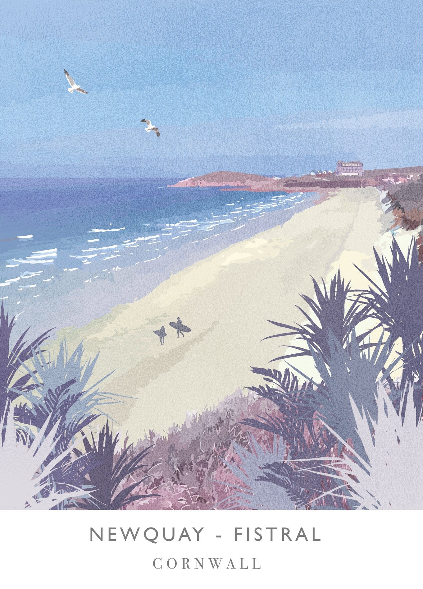WF79P Fistral Beach Art Print