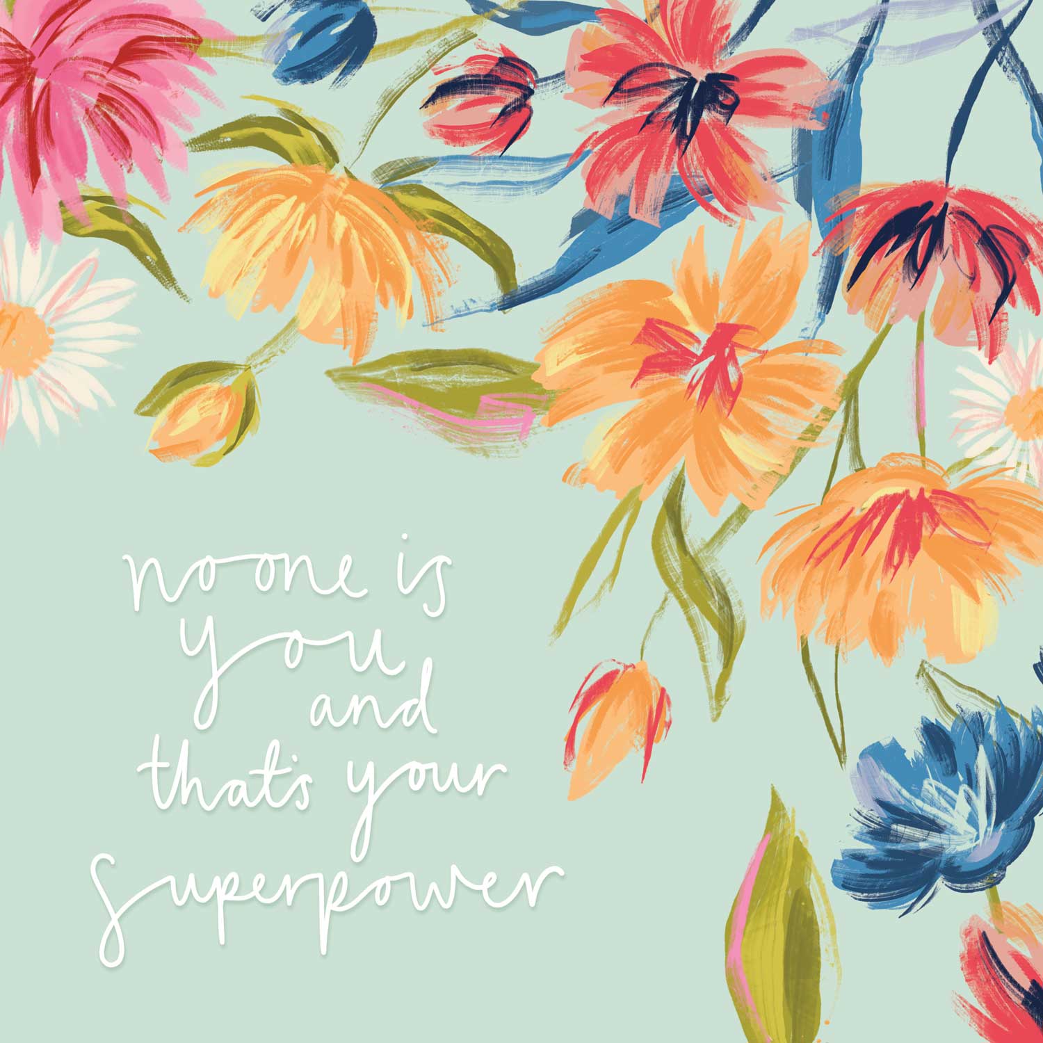Print-WF1191P - Floral Strength Art Print-Whistlefish
