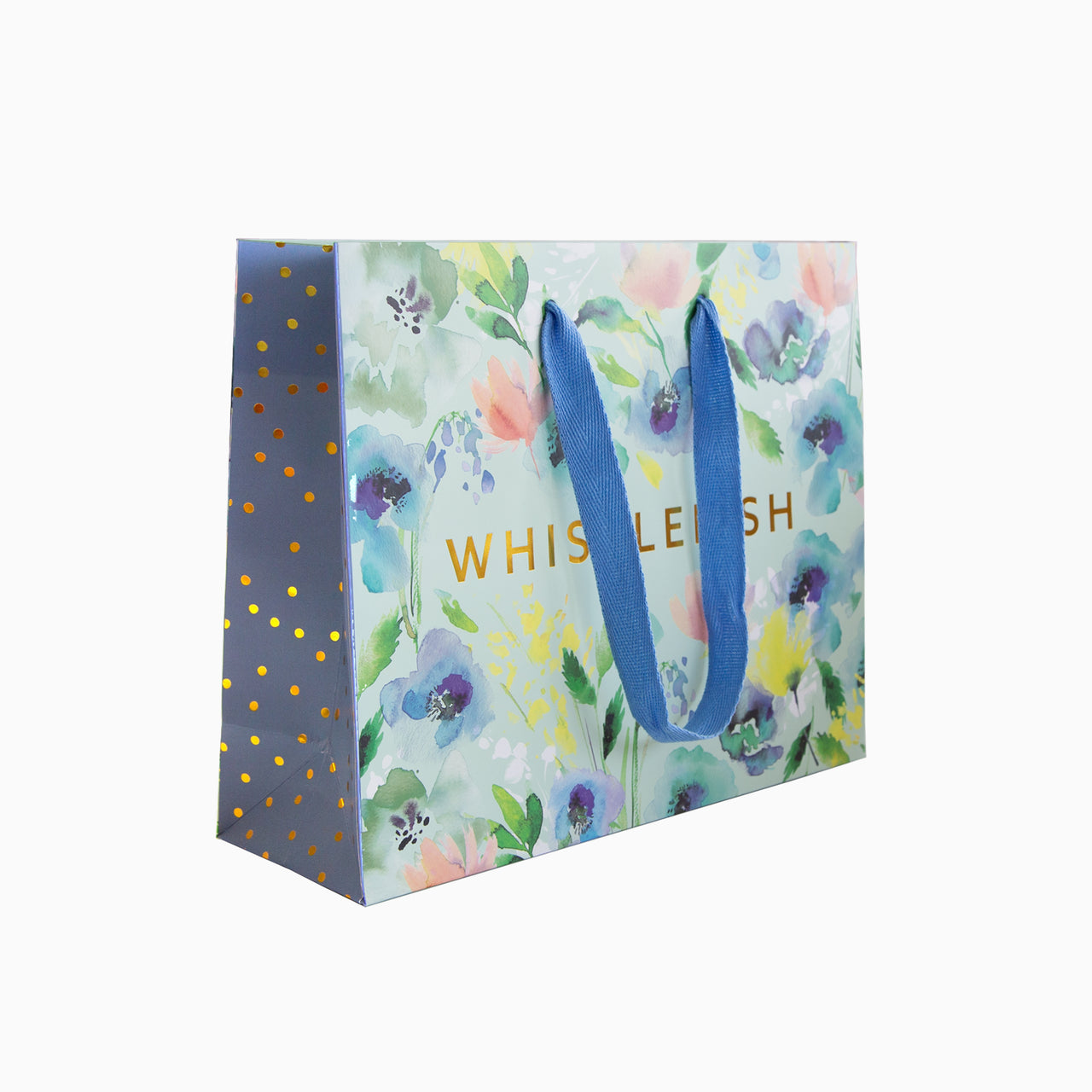 Gift Bag-SGB202502 - Floral Whistlefish Blue Gift Bag-Whistlefish