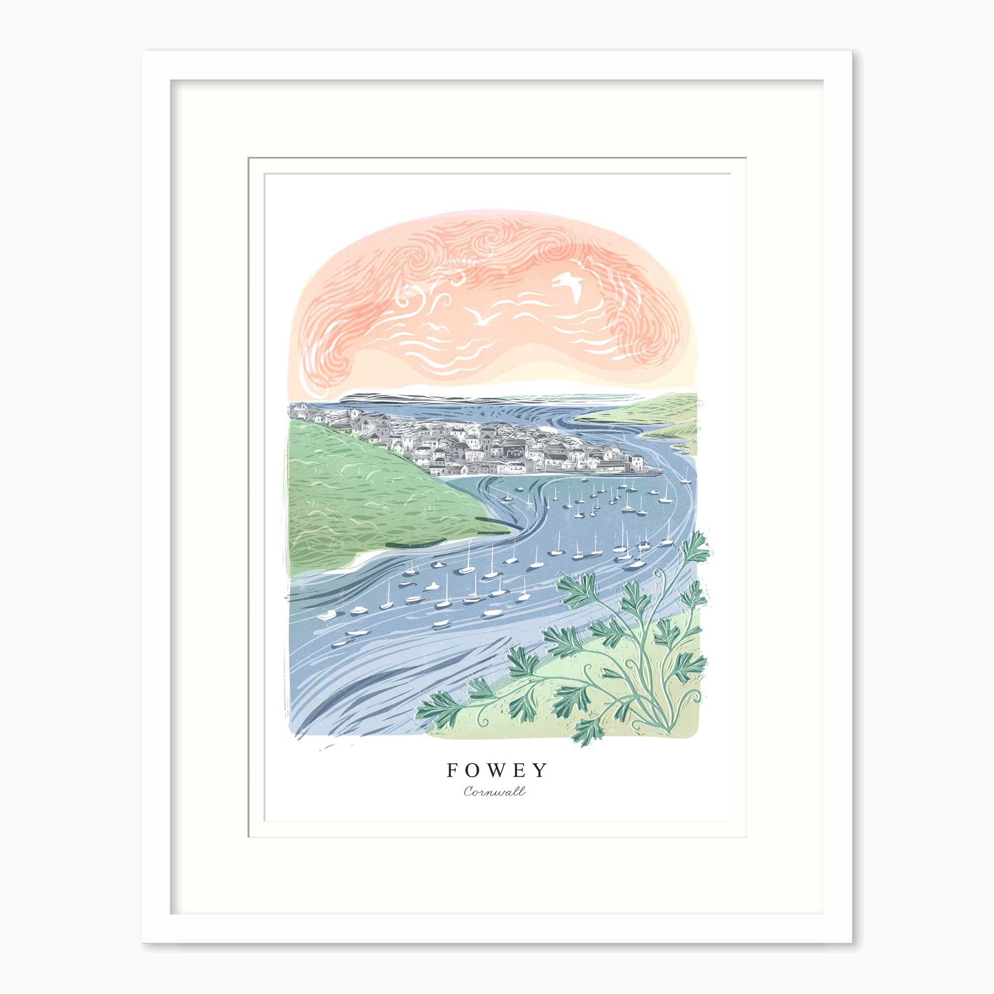 Framed Print-WF1230F - Fowey Lino Small Framed Print-Whistlefish