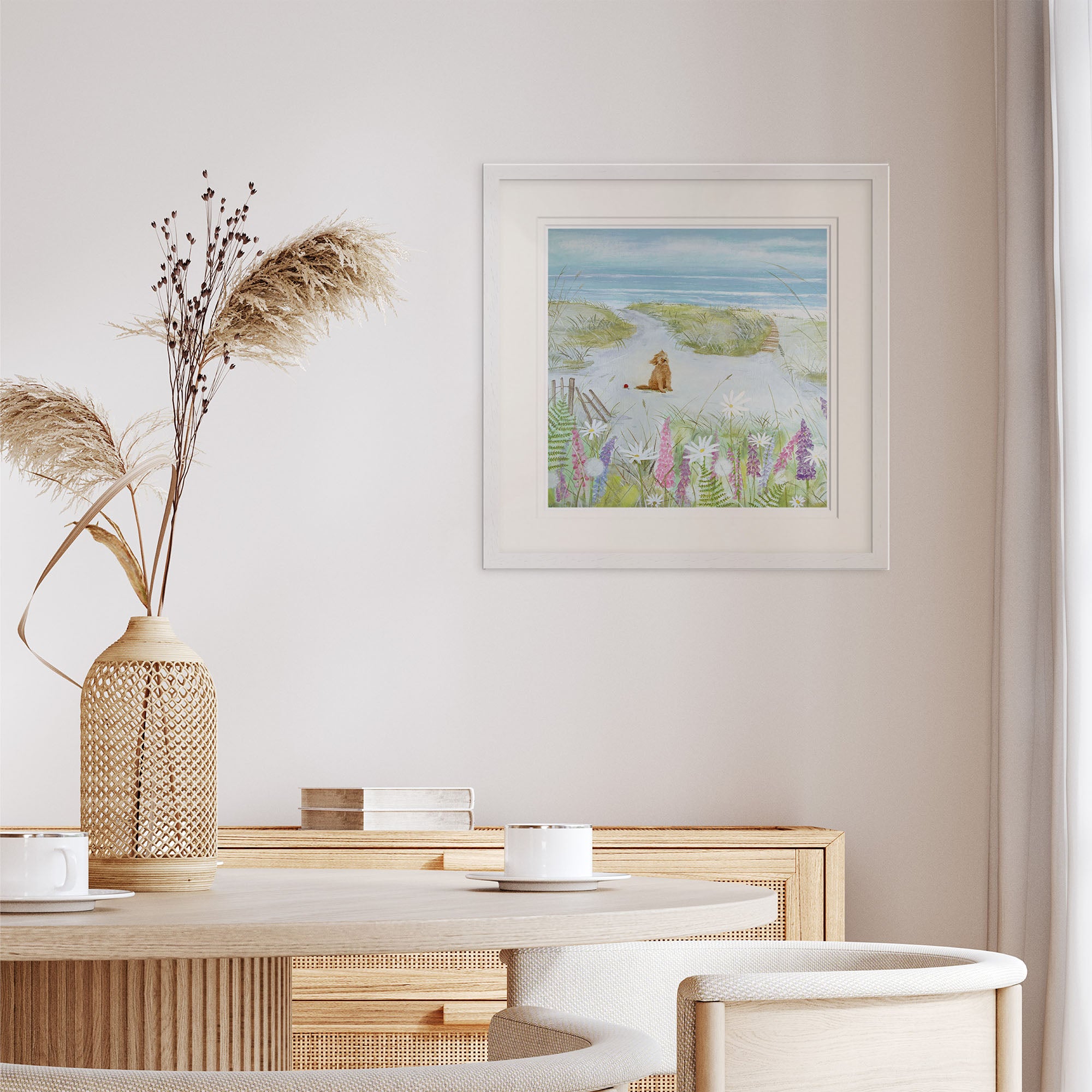 Framed Print - HC305F - Foxgloves & Daisies Framed Print - Foxgloves & Daisies Framed Print - Whistlefish