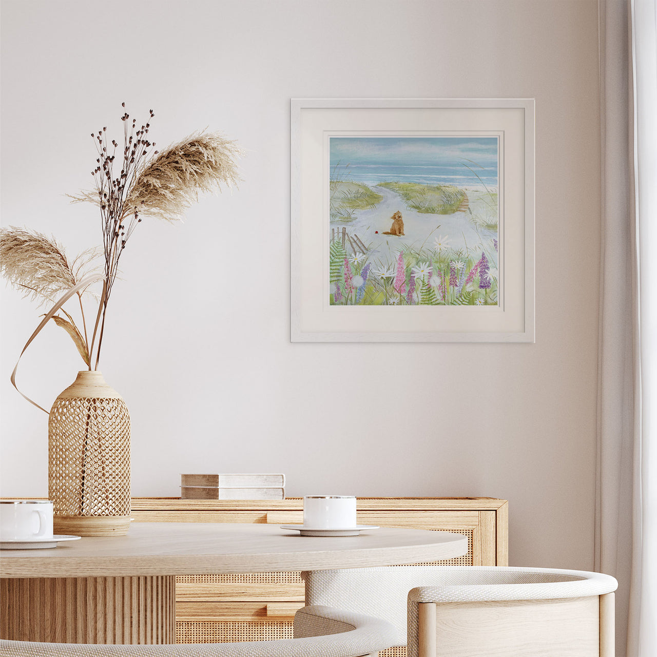 Framed Print - HC305F - Foxgloves & Daisies Framed Print - Foxgloves & Daisies Framed Print - Whistlefish
