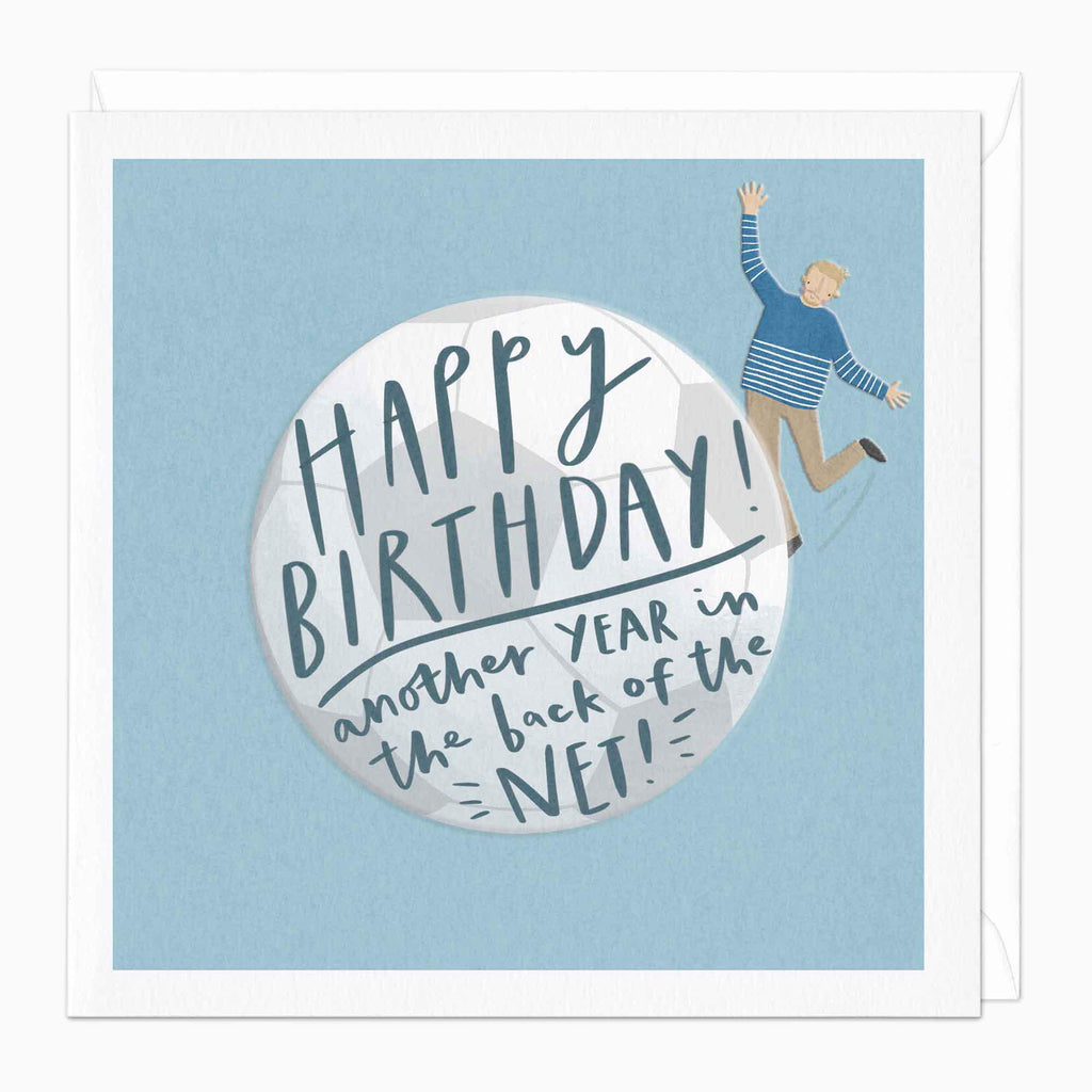 Greeting Card-F218 - Goal-Scoring Birthday Card-Whistlefish