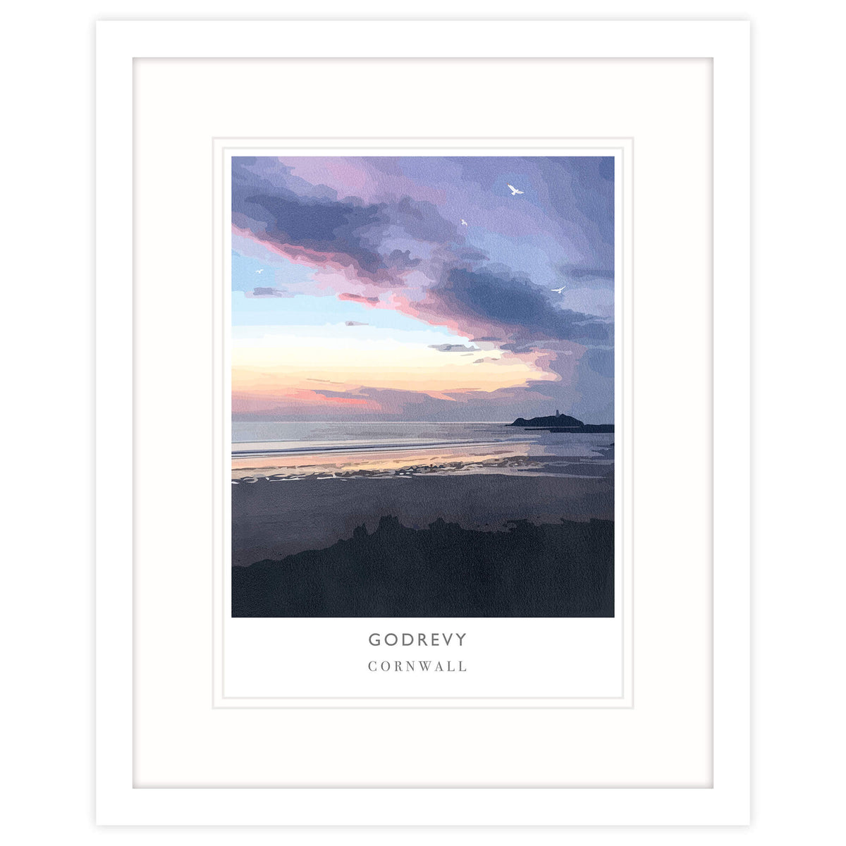 WF344F Godrevy Framed Print