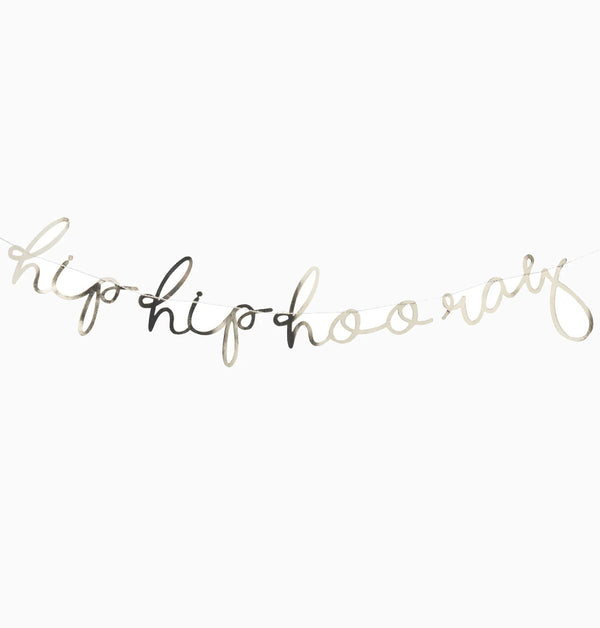 Bunting-PM-419 - Gold Hip Hip Hooray Bunting-Ginger Ray