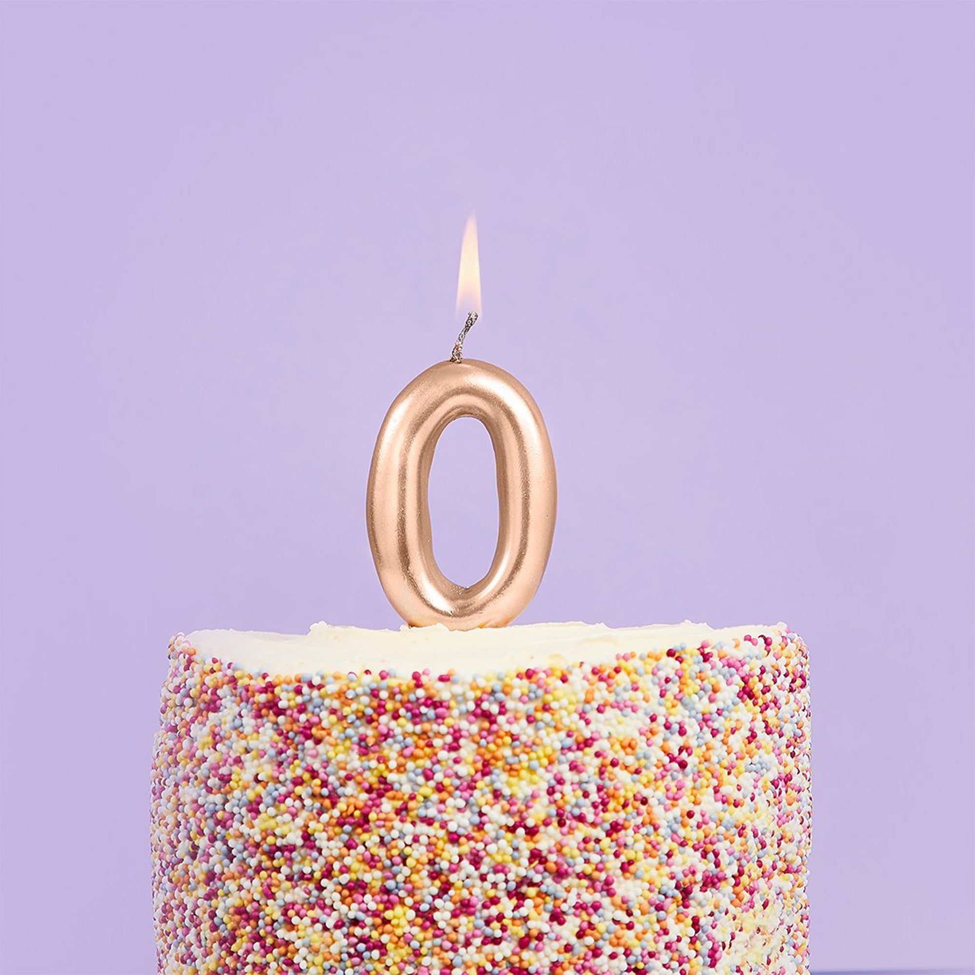 Party Candle-HBMM181 - Gold Number 0 Candle-Hootyballoo