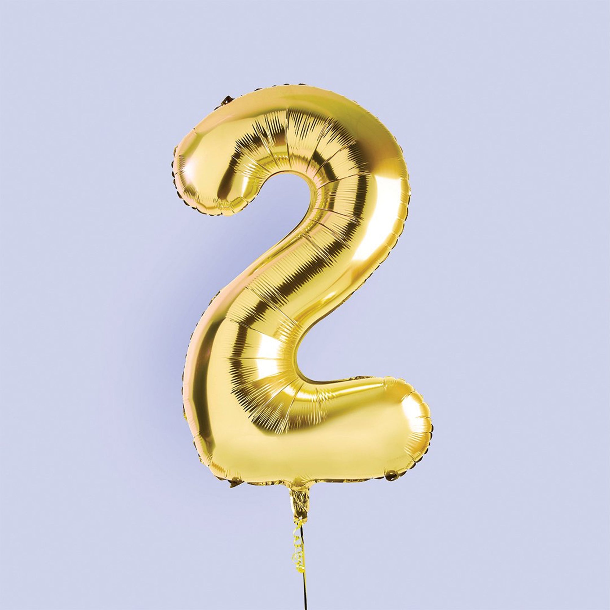 Balloons-HBNB102 - Gold Number 2 Foil 34" Balloon-Hootyballoo