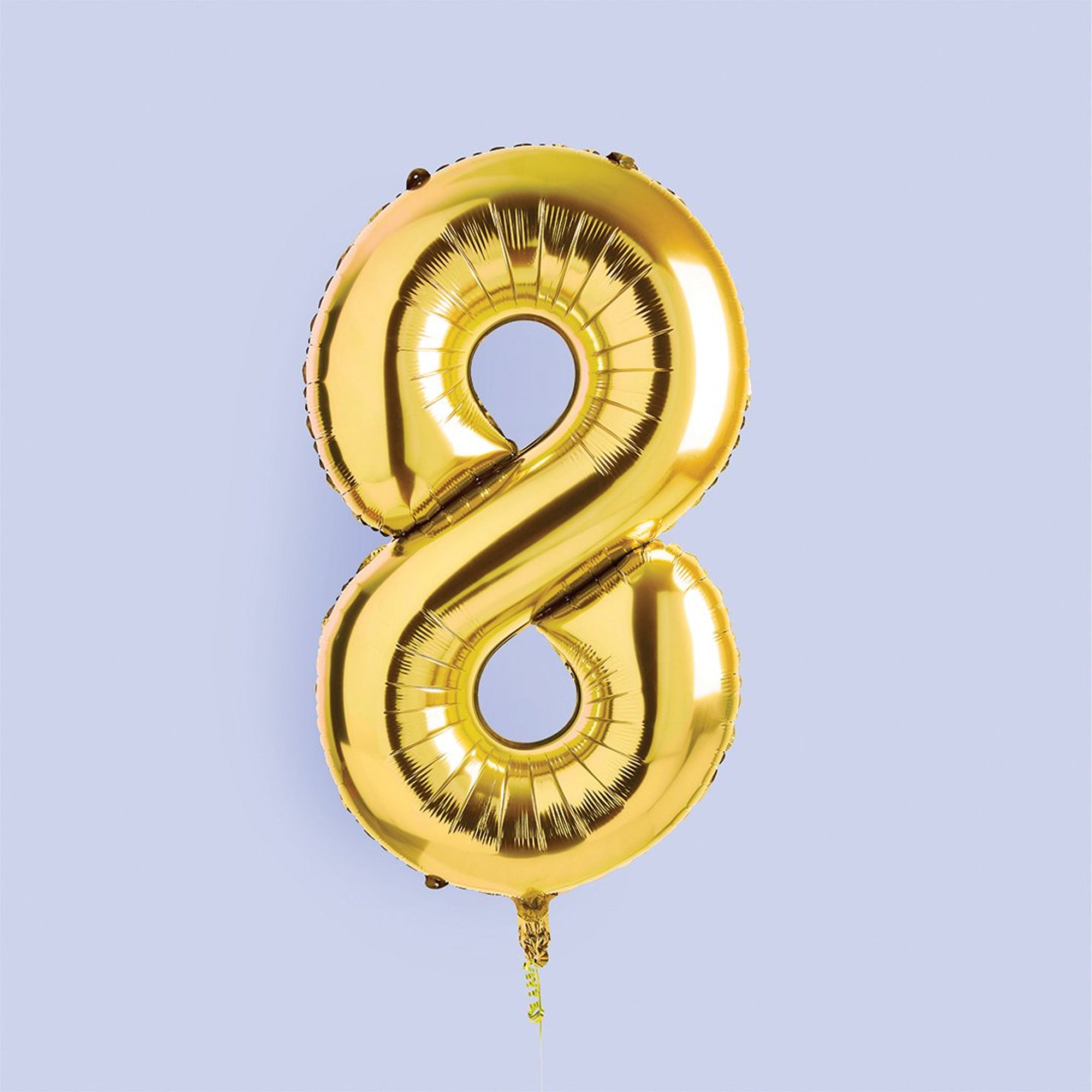 Balloons-HBNB108 - Gold Number 8 Foil 34" Balloon-Hootyballoo