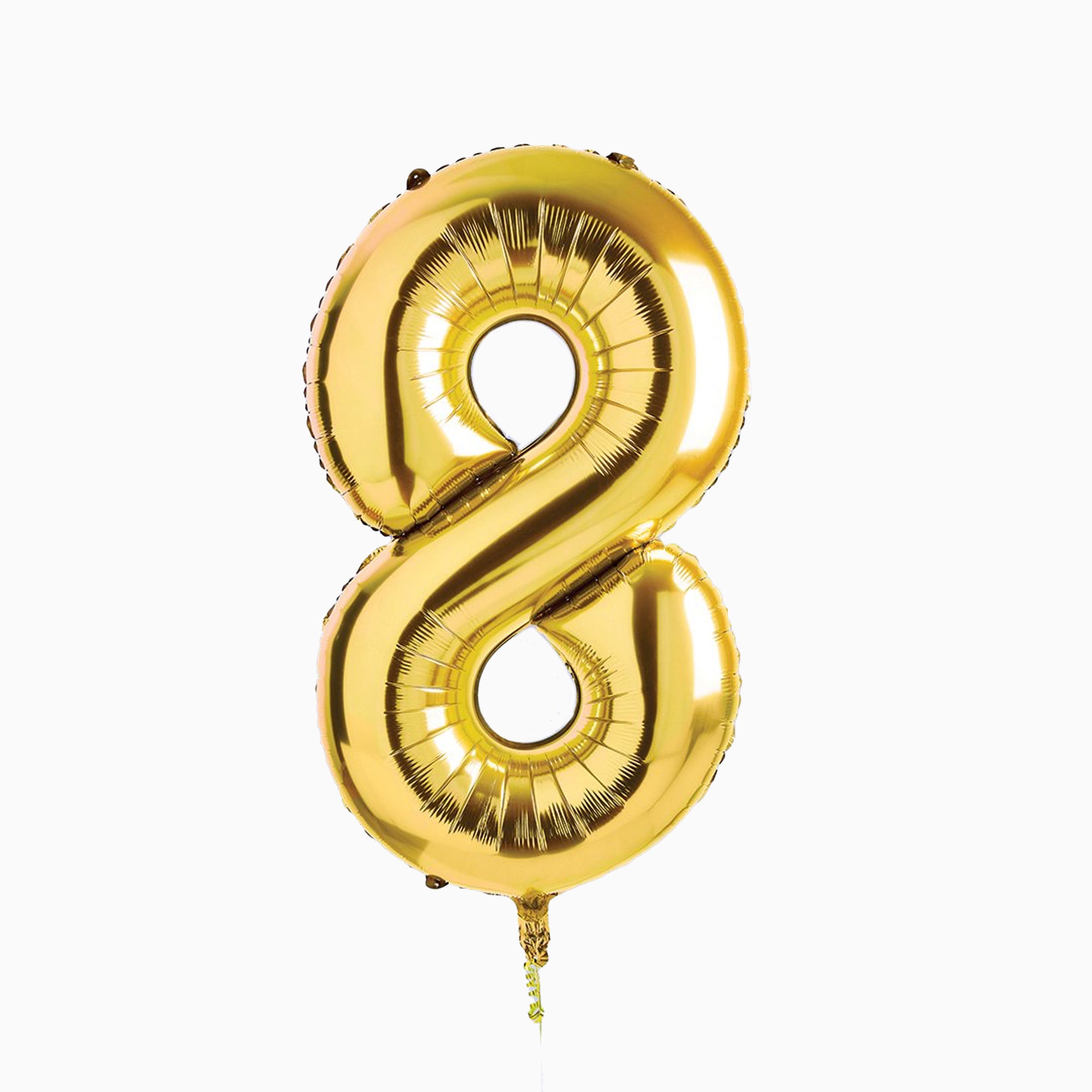 Balloons-HBNB108 - Gold Number 8 Foil 34" Balloon-Hootyballoo