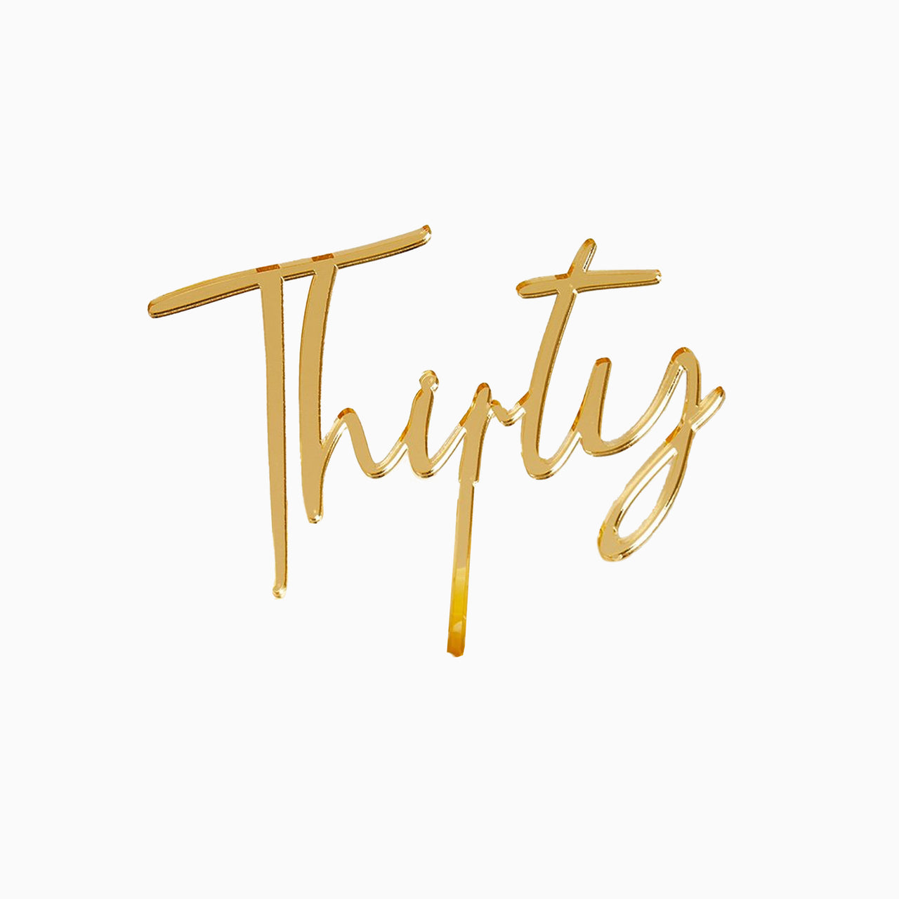 Cake Topper-HBMB103 - Gold Thirty Acrylic Cake Topper-Hootyballoo