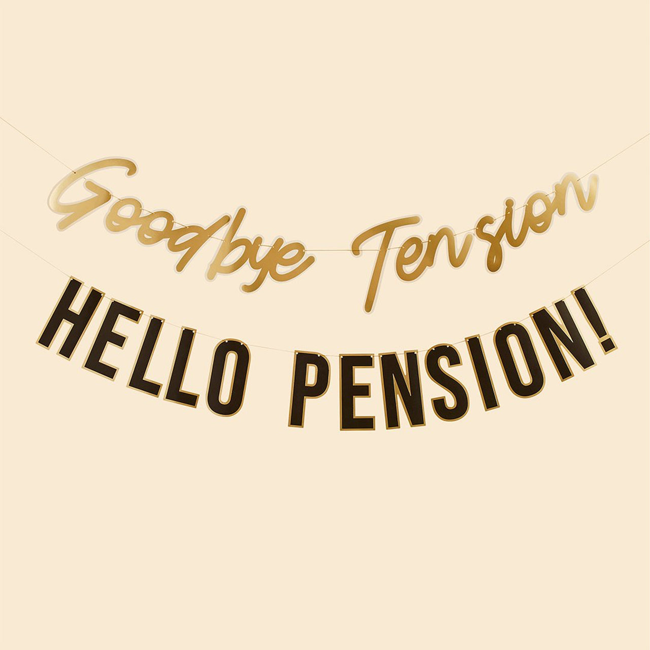 Banner-HBHR101 - Goodbye Tension Hello Pension Banner-Hootyballoo