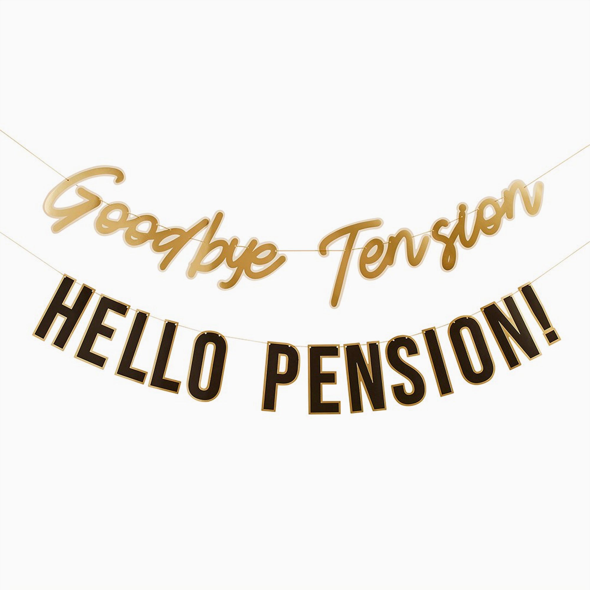 Banner-HBHR101 - Goodbye Tension Hello Pension Banner-Hootyballoo