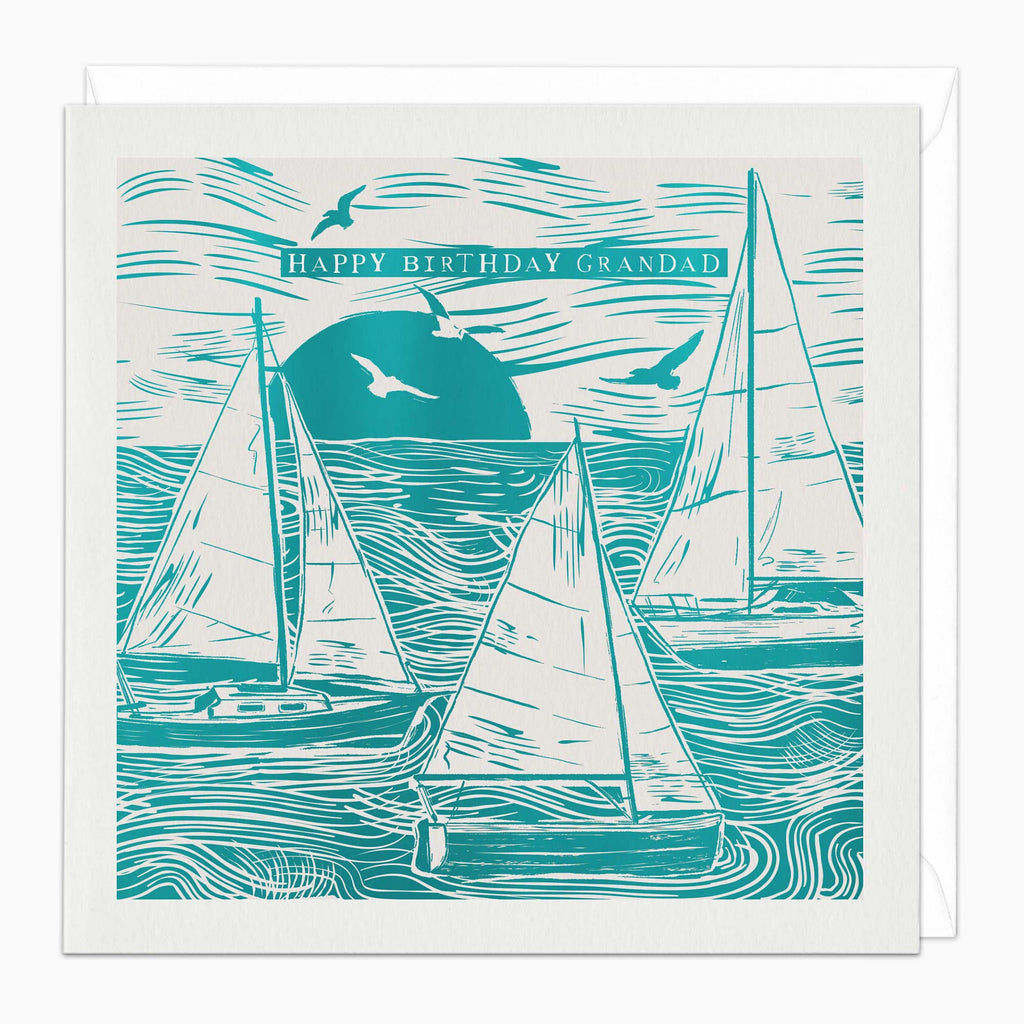 Greeting Card-G595 - Grandad Sailing Birthday Card-Whistlefish