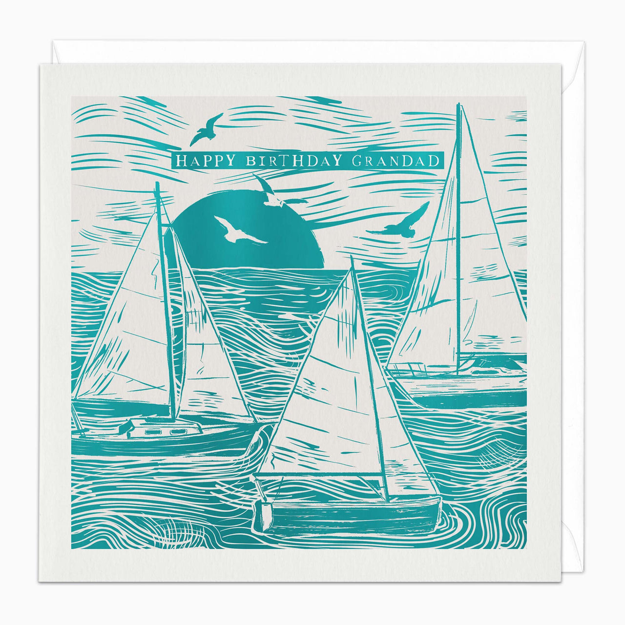 Greeting Card-G595 - Grandad Sailing Birthday Card-Whistlefish