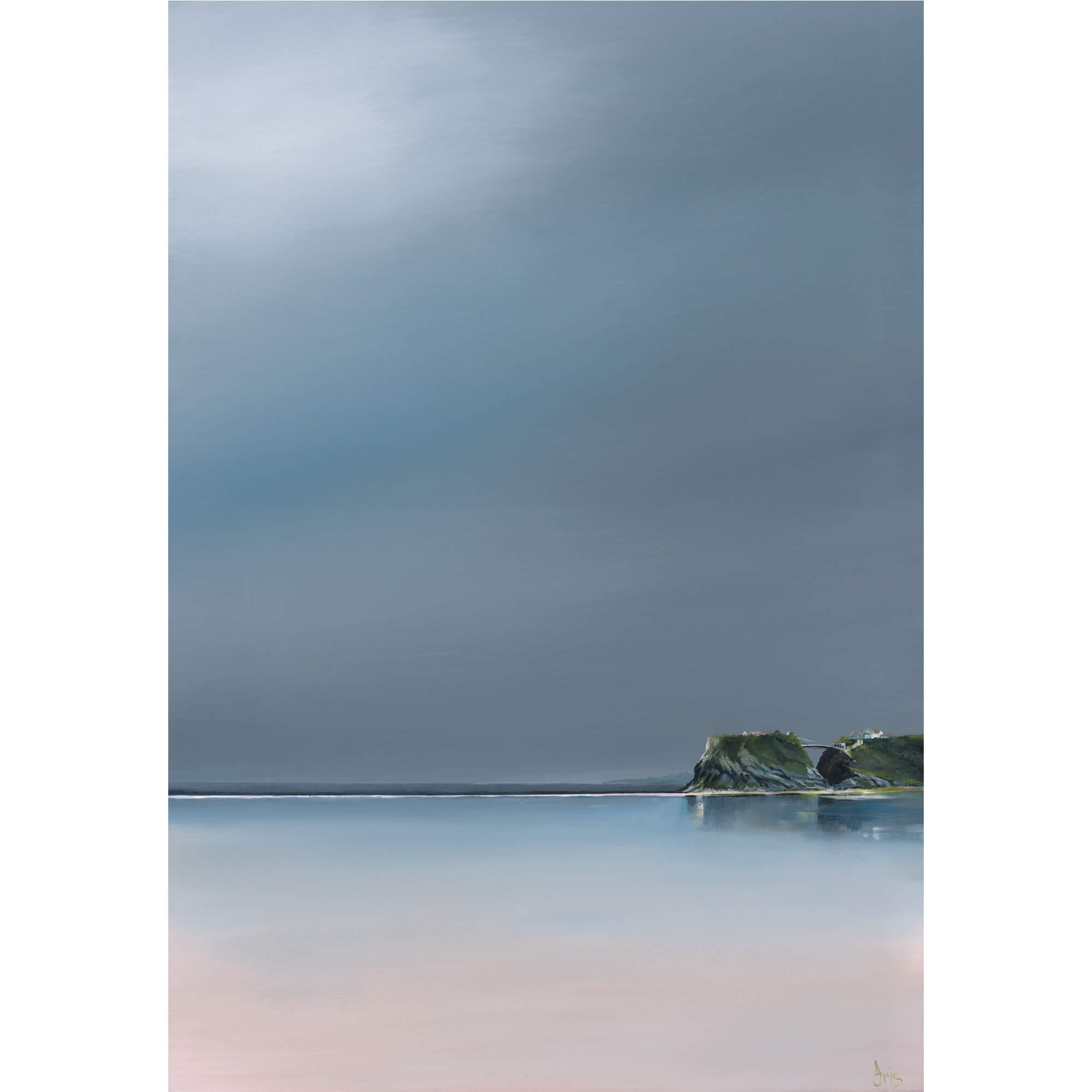 IC213P Dawn On Towan Beach Art Print