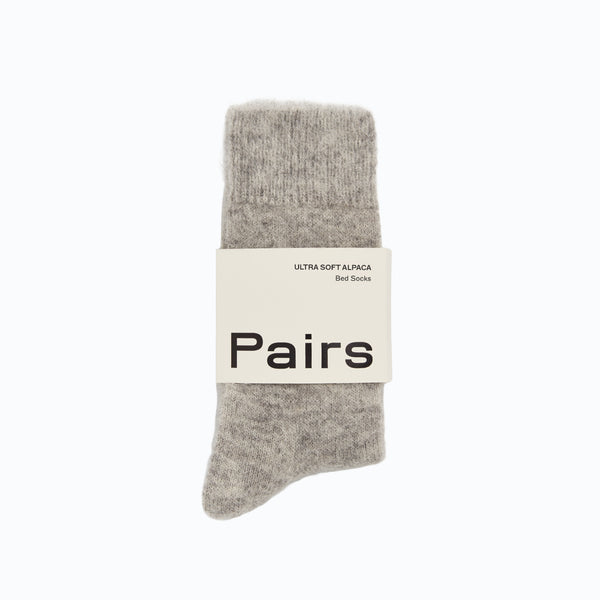 Socks-USALBEDGRYS - Grey Ultra Soft Alpaca Bed Socks-Pairs Socks