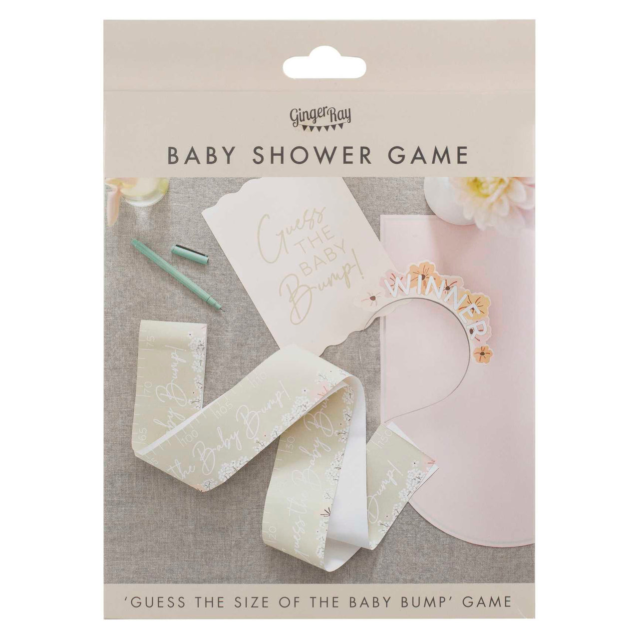 Decoration - FLB-111 - Guess the Baby Bump Baby Shower Game - Guess the Baby Bump Baby Shower Game - Whistlefish