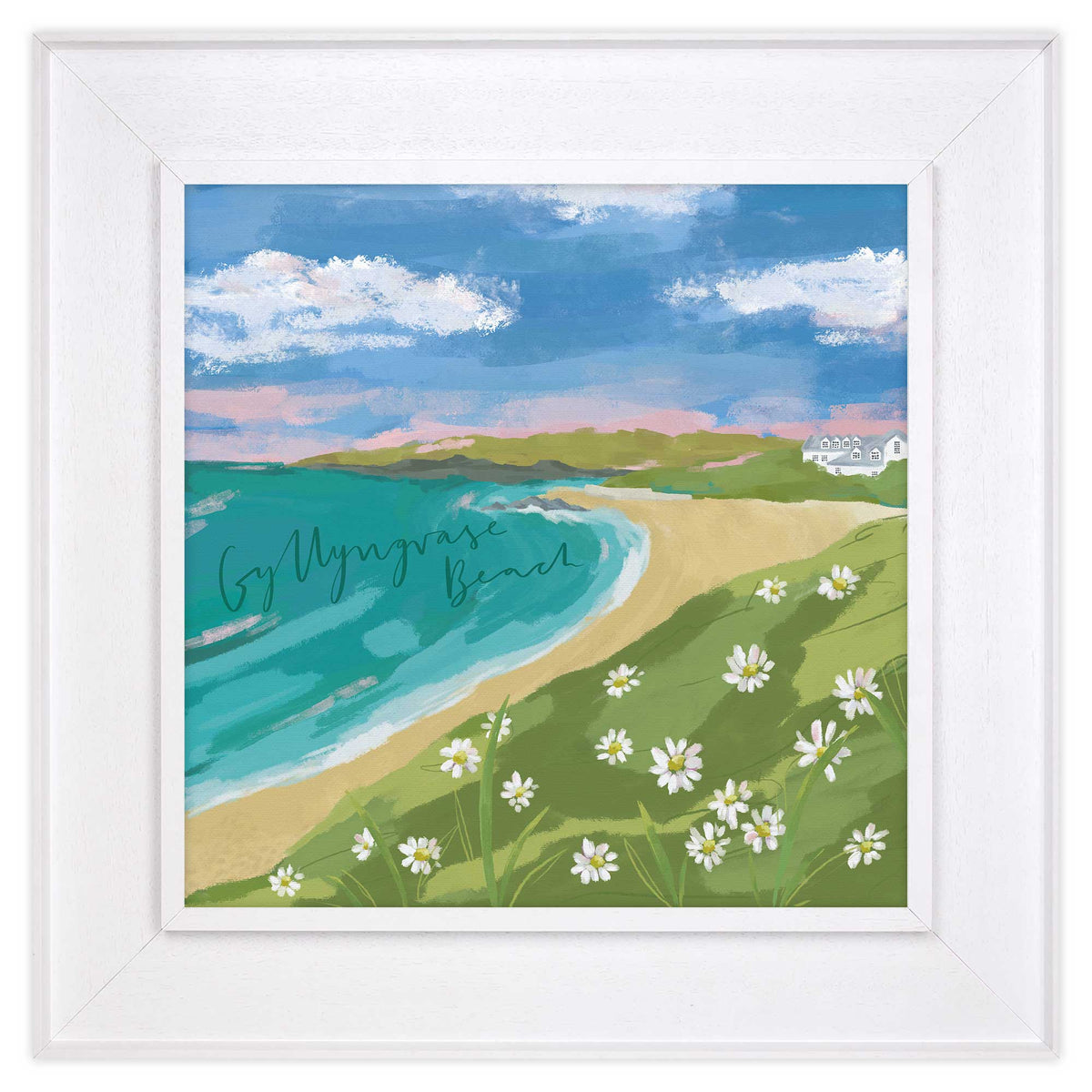 WFC149F Gyllyngvase Beach Tray Framed Canvas