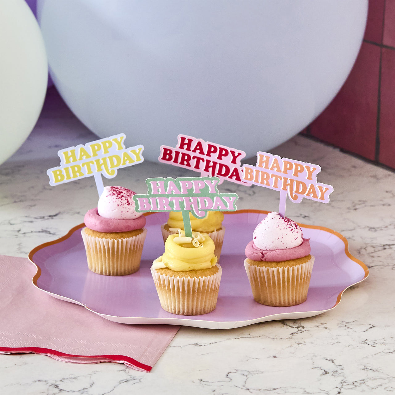 Food Picks-HBBB215 - Happy Birthday Food Picks-Hootyballoo