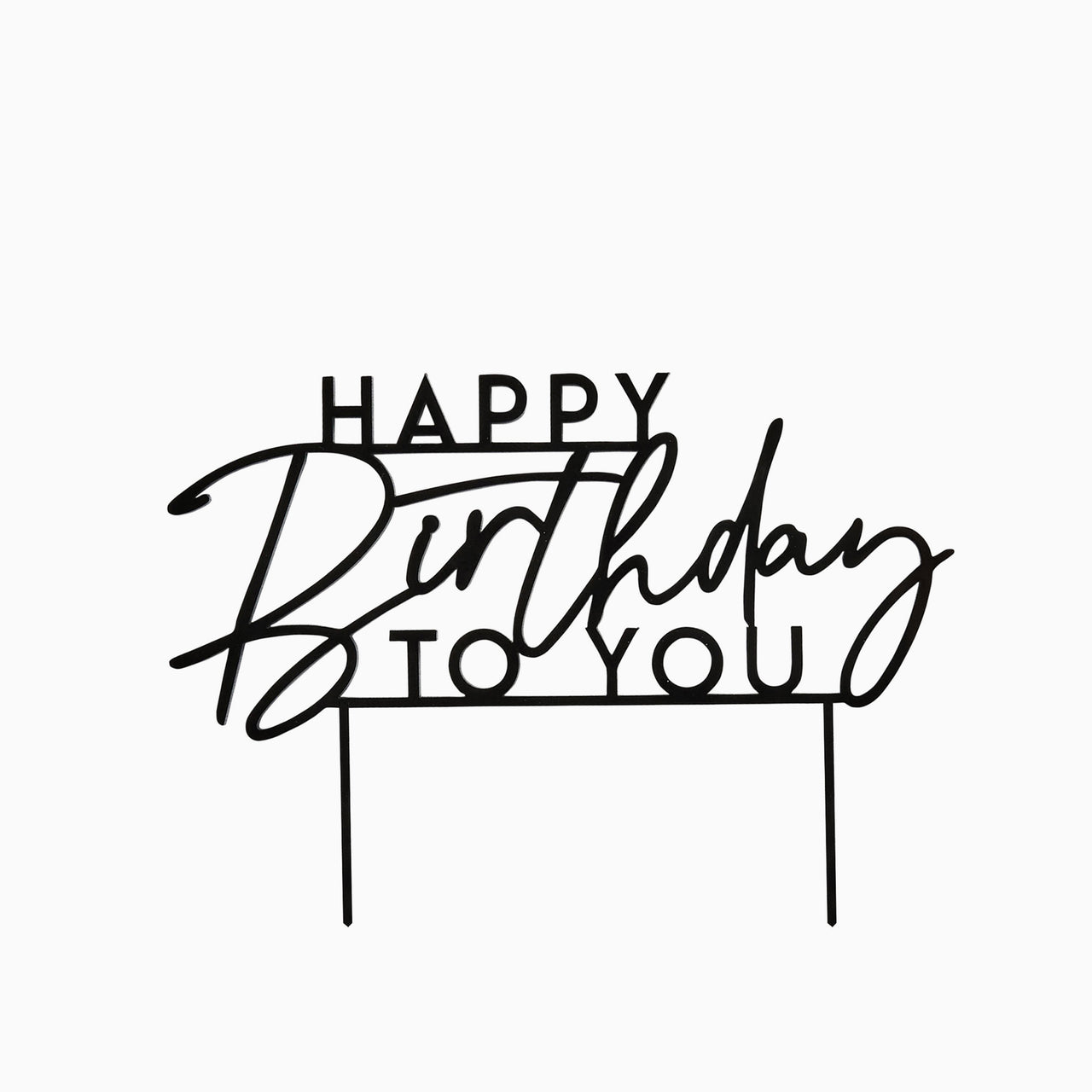 Cake Topper-HBMP106 - Happy Birthday To You Cake Topper-Hootyballoo
