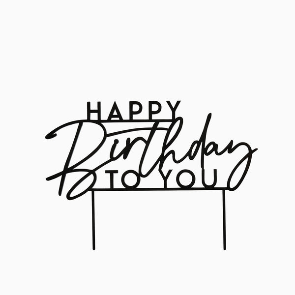 Cake Topper-HBMP106 - Happy Birthday To You Cake Topper-Hootyballoo