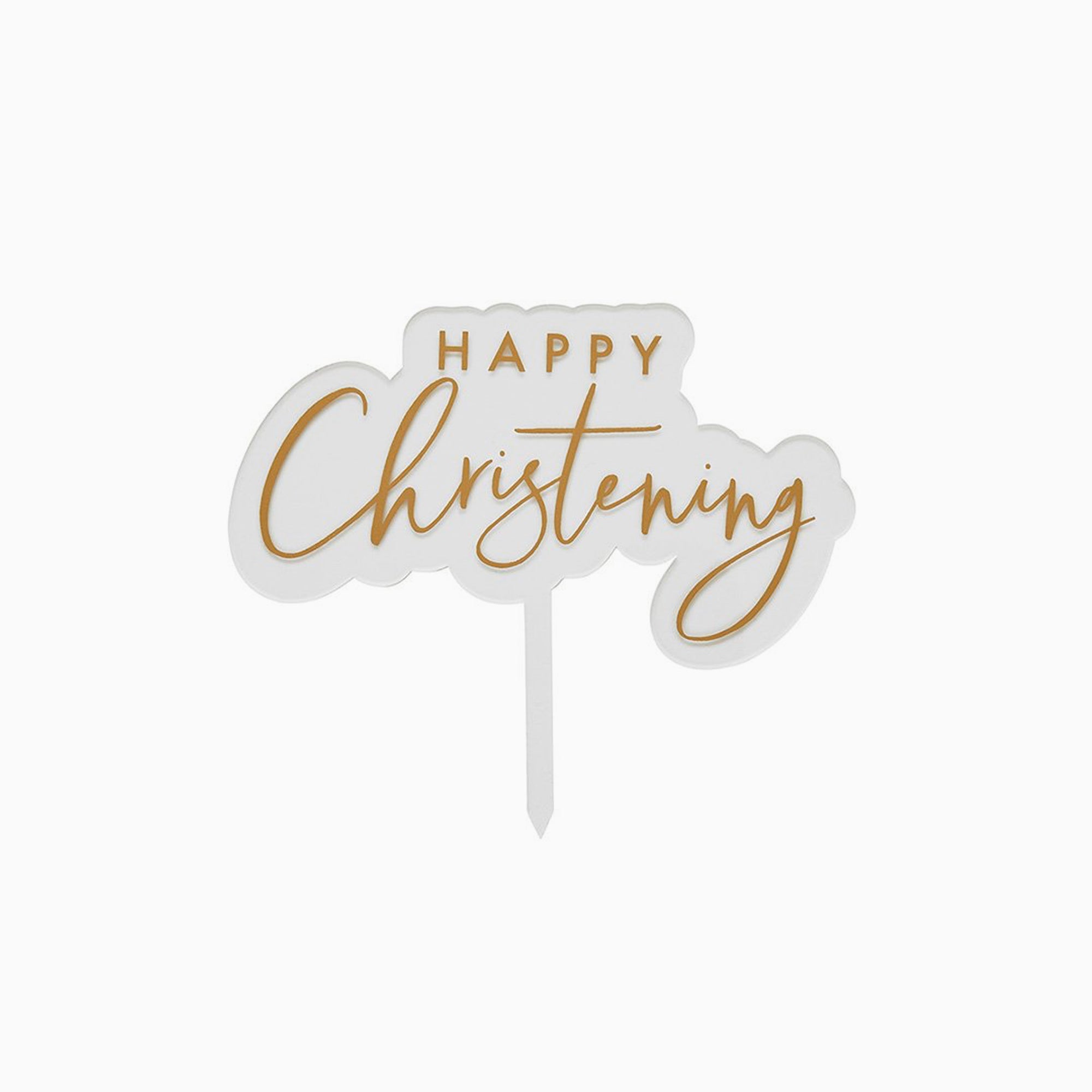 Cake Topper-HBHC106 - Happy Christening Cake Topper-Hootyballoo