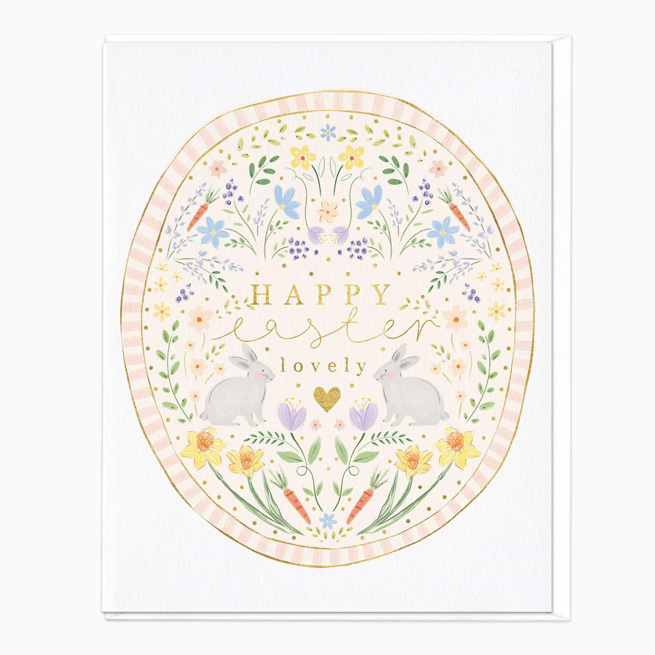 Greeting Card-F461 - Happy Easter Floral Card-Whistlefish