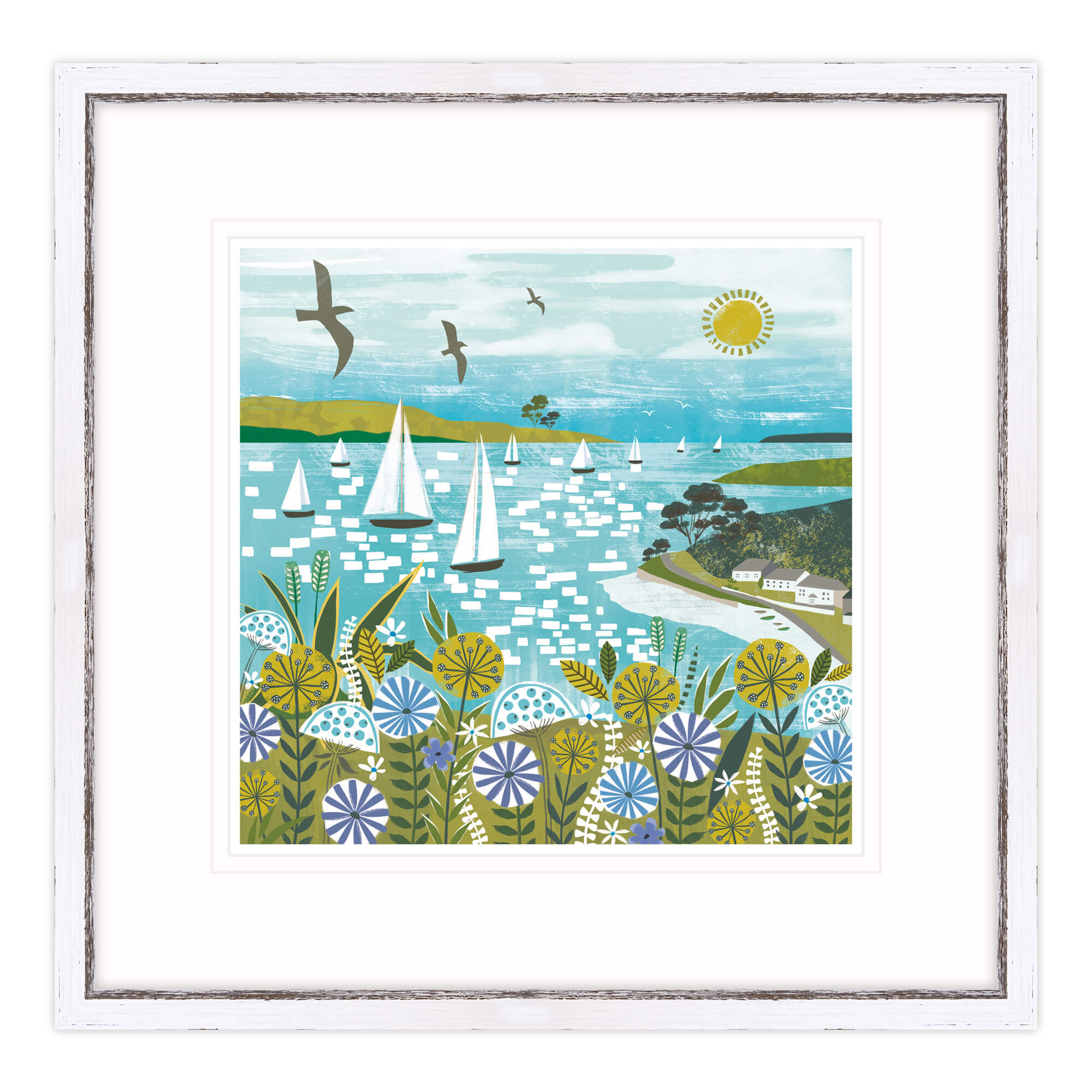 WF478F Helford River Framed Print