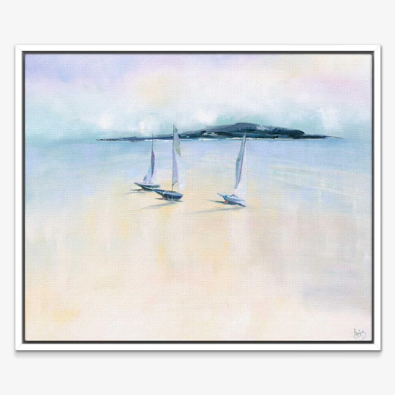 Canvas-ICC132F - Home Waters Framed Canvas-Iris Clelford