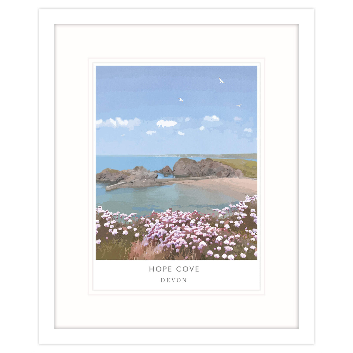 WF220F Hope Cove Framed Print